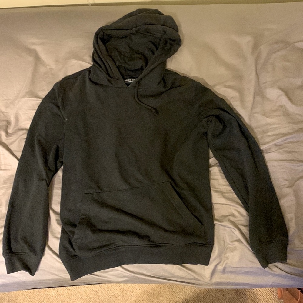Brave Souls London Mens Large Blank Black Hoodie